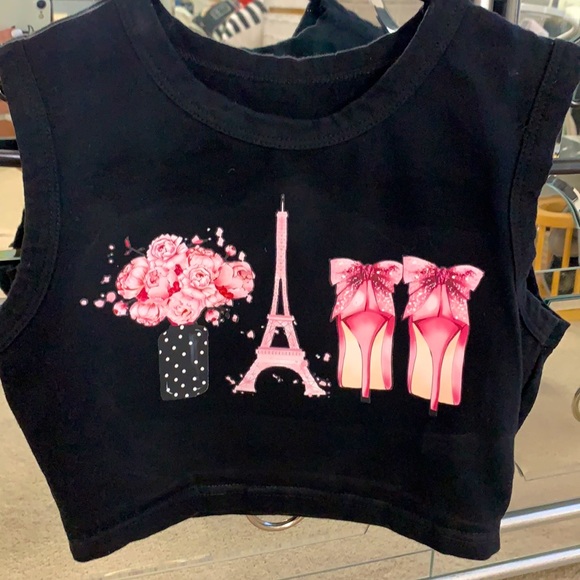 Pink in Paris sleeveless crop top - Picture 2 of 4